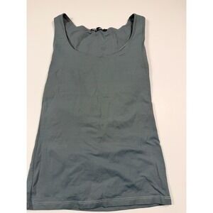 Zara Womens Basic Scoop Neck Tank Top Blue Gray Summer Layering Size Small